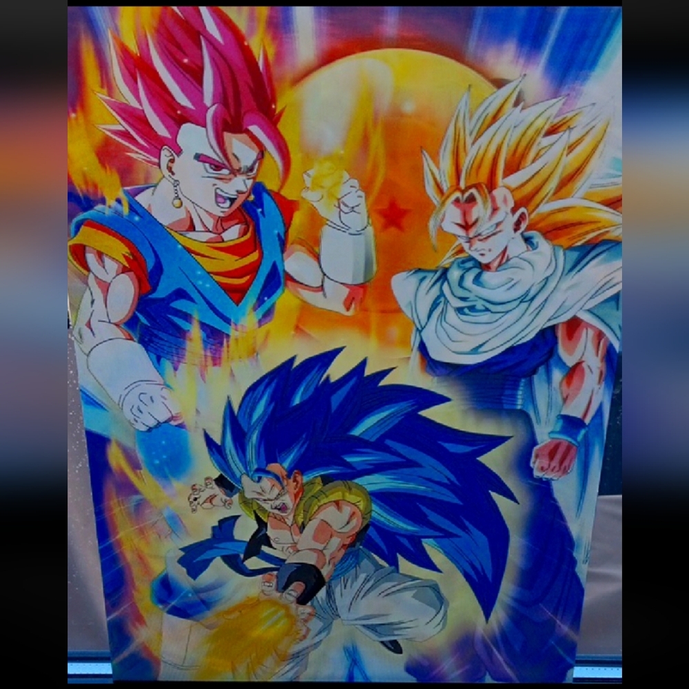 Dragon Ball Z Lenticular Poster Goku Gohan 15 X 12 New